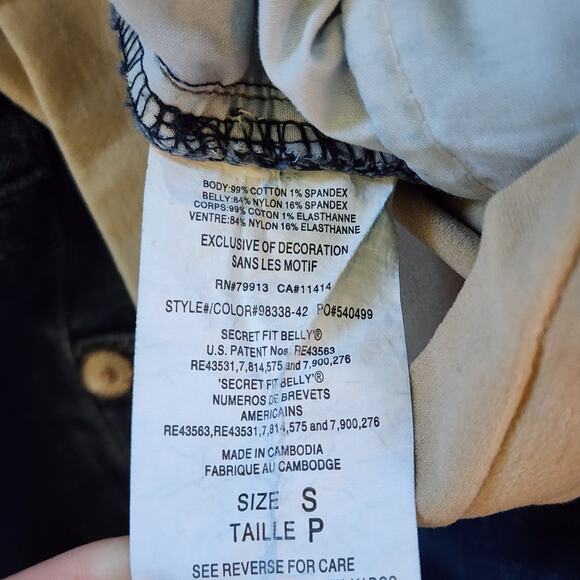 Indigo Blue Womens Straight Leg Maternity Jeans Size S 4-6 High Waist Panel - Picture 6 of 9